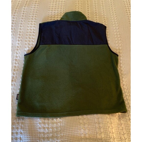 USA Olympic Men’s Vest Sz Large 42/44 Hunter Green Fleece  Black Trim Pockets - Picture 4 of 12